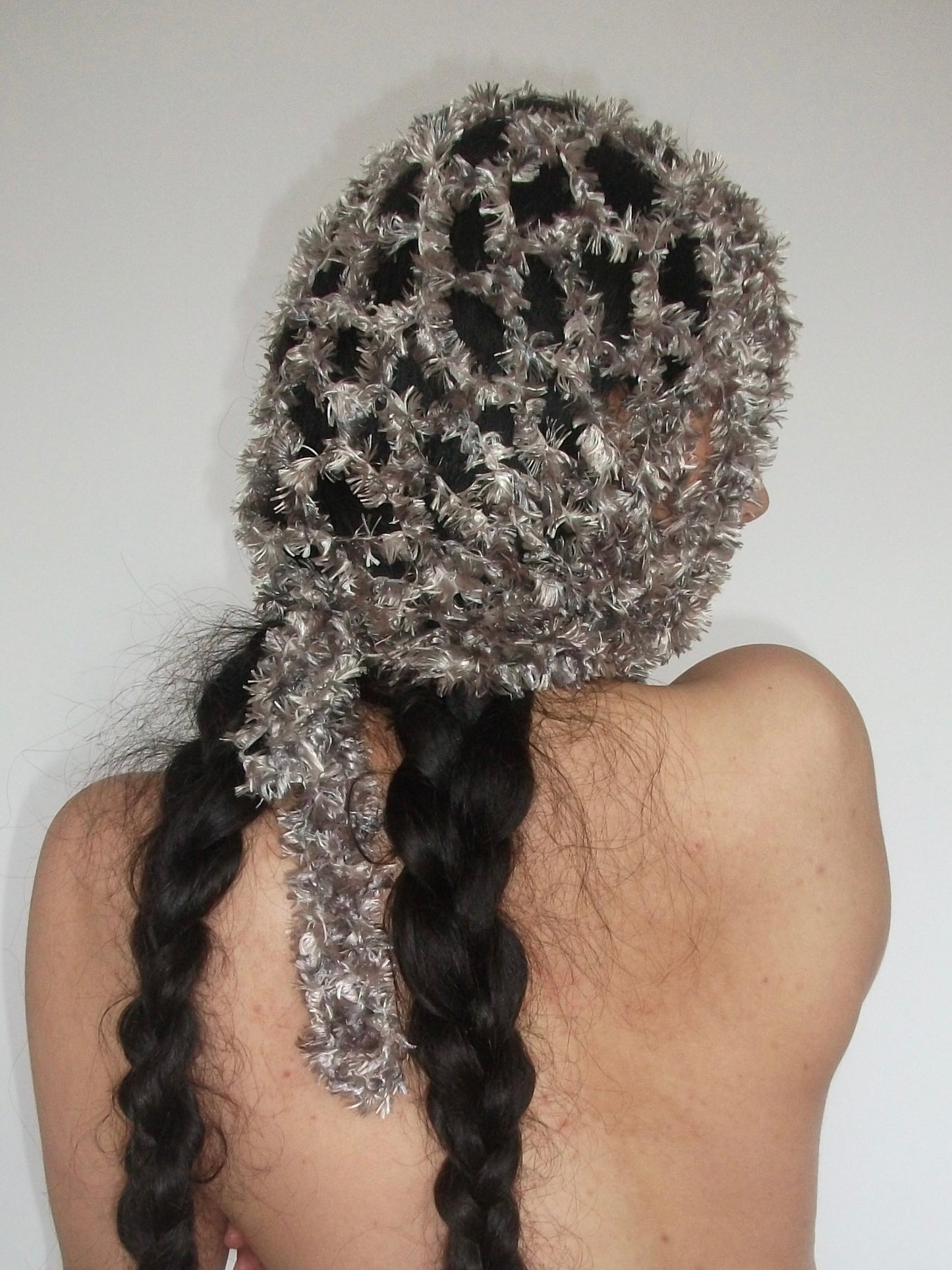 Netted Tie On Head Scarf