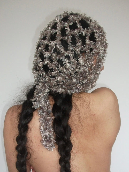 Netted Tie On Head Scarf